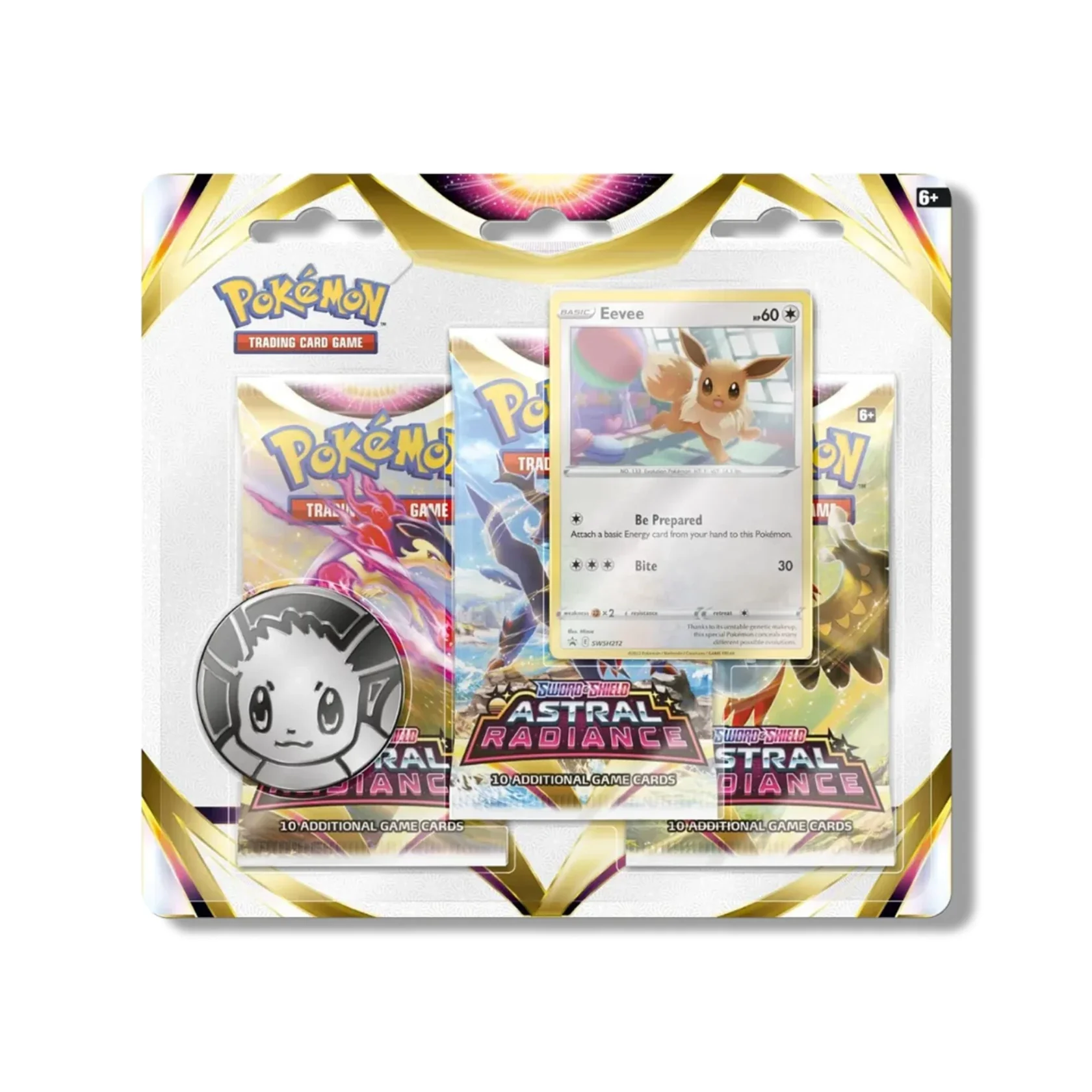 Pokemon TCG: Astral Radiance 3 Booster Packs - Eevee Promo
