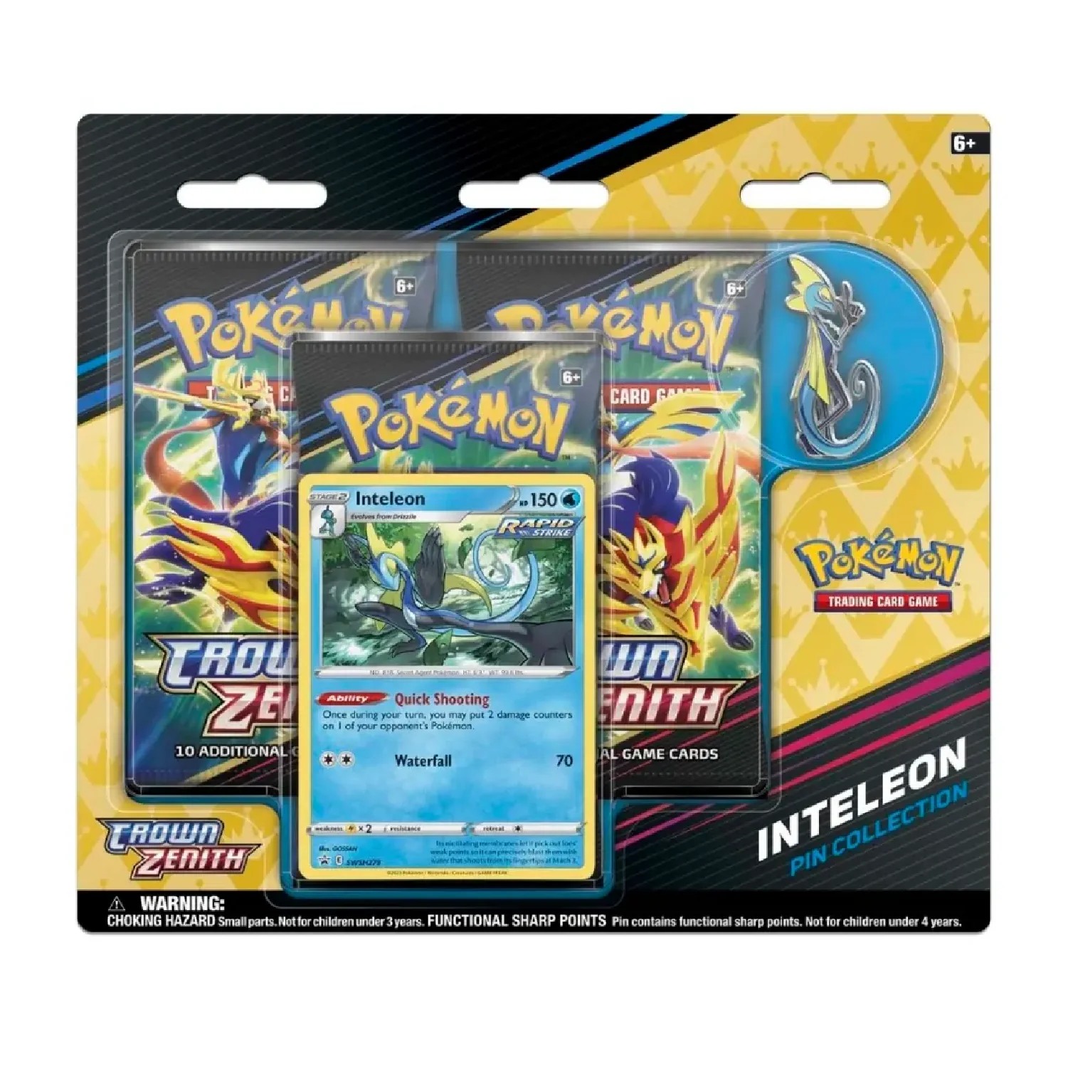 Pokemon TCG: Crown Zenith Pin Collection (Inteleon)